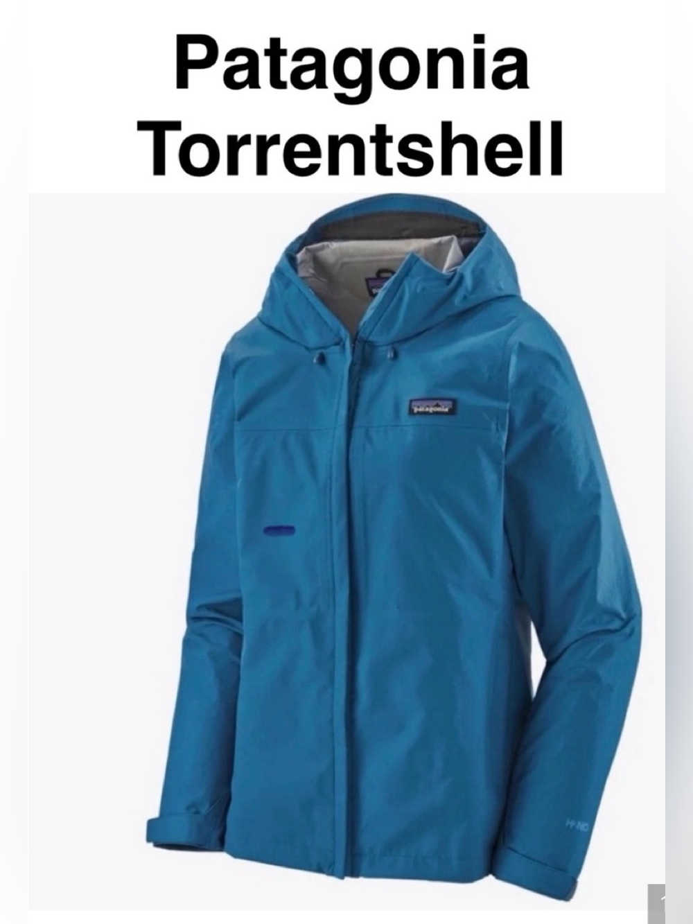 Patagonia men’s Torrentshell 3L NEW  Blue rain Jacket with Hood size Small